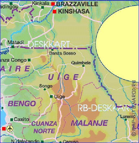 mapa de Angola em alemao