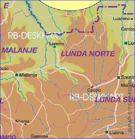 mapa de Angola em alemao