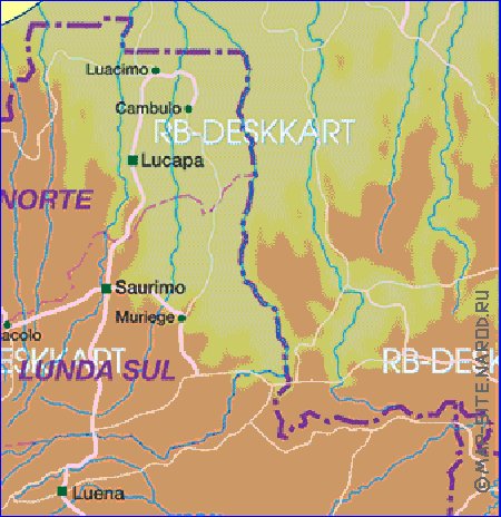 mapa de Angola em alemao