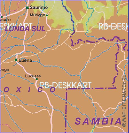 mapa de Angola em alemao