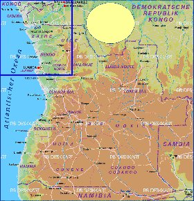 mapa de Angola em alemao