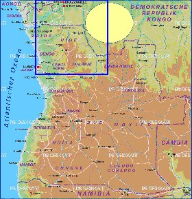 mapa de Angola em alemao