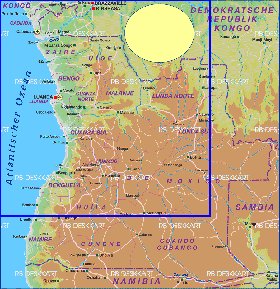 mapa de Angola em alemao