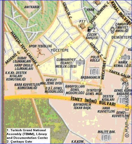 mapa de Ancara