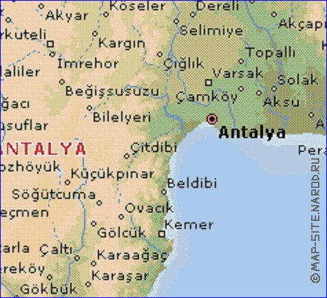 carte de  il Antalya