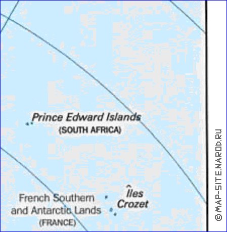 Administratives carte de Antarctique en anglais