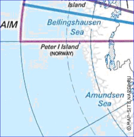 Administratives carte de Antarctique en anglais