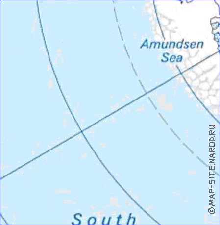 Administrativa mapa de Antartica em ingles