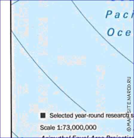 Administratives carte de Antarctique en anglais