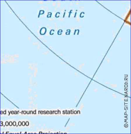 Administratives carte de Antarctique en anglais