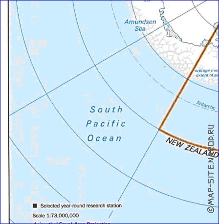 Administratives carte de Antarctique en anglais