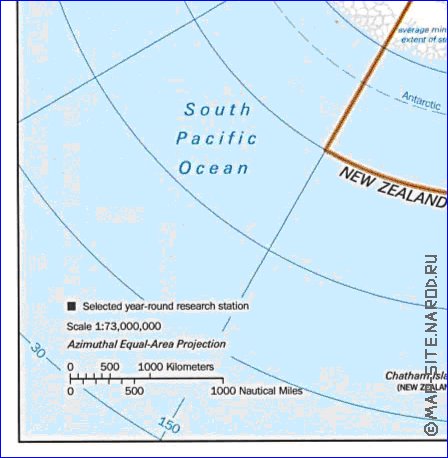 Administratives carte de Antarctique en anglais