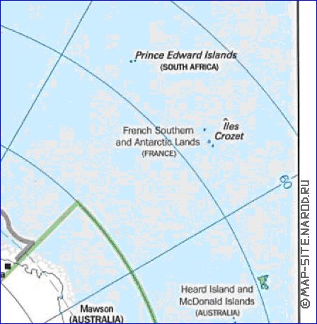 Administratives carte de Antarctique en anglais