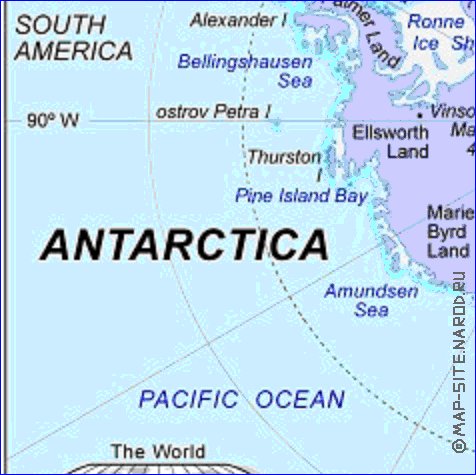 carte de Antarctique en anglais