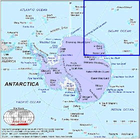 carte de Antarctique en anglais