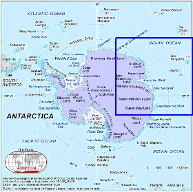 carte de Antarctique en anglais