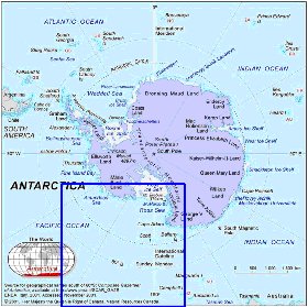 carte de Antarctique en anglais