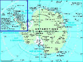carte de Antarctique