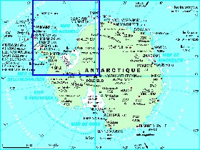 mapa de Antartica em frances