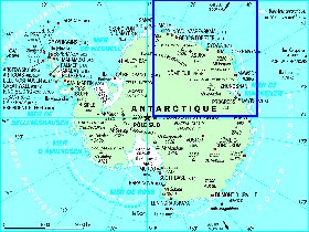 mapa de Antartica em frances