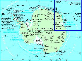 mapa de Antartica em frances