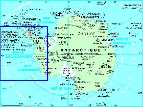 mapa de Antartica em frances