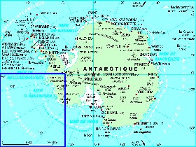 mapa de Antartica em frances