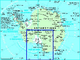 mapa de Antartica em frances