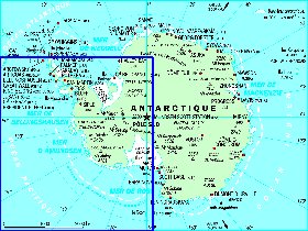 mapa de Antartica em frances