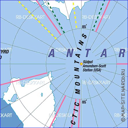 carte de Antarctique en allemand