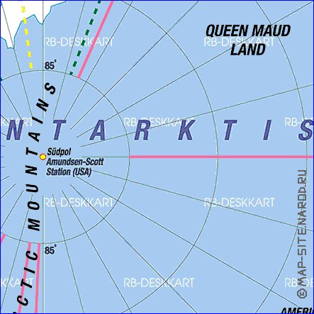 carte de Antarctique en allemand