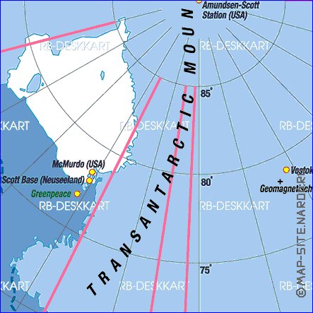 mapa de Antartica em alemao