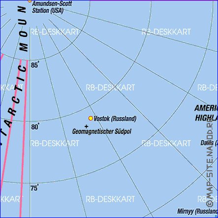 mapa de Antartica em alemao