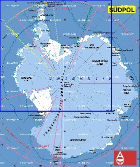 carte de Antarctique en allemand