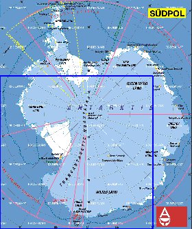 mapa de Antartica em alemao