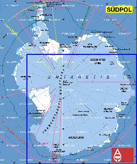 mapa de Antartica em alemao