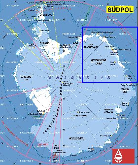 mapa de Antartica em alemao