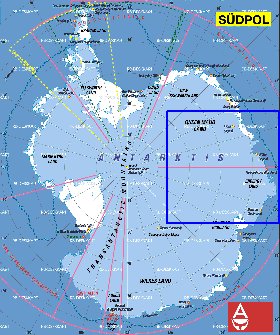 carte de Antarctique en allemand