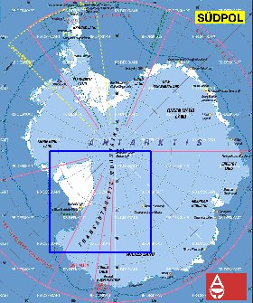 mapa de Antartica em alemao