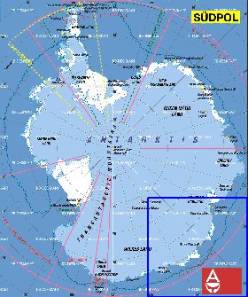 carte de Antarctique en allemand