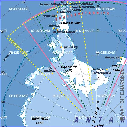 mapa de Antartica em alemao