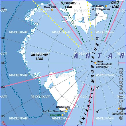 mapa de Antartica em alemao