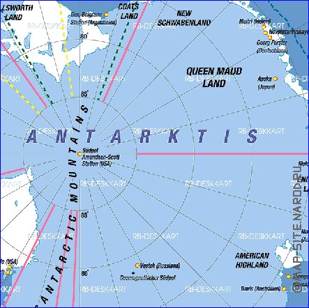 mapa de Antartica em alemao