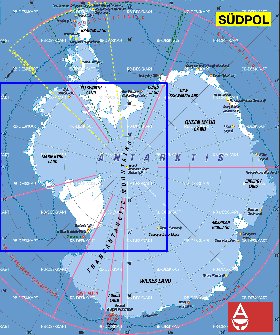 mapa de Antartica em alemao