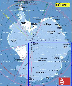 mapa de Antartica em alemao