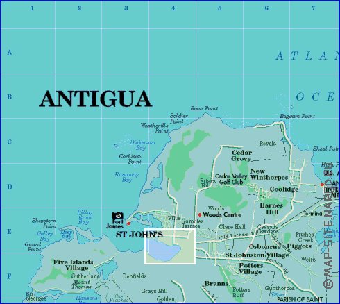 carte de Antigua