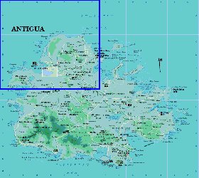 mapa de Antigua