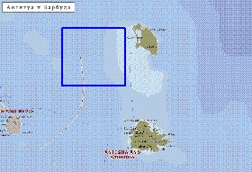 mapa de Antigua e Barbuda