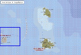 carte de Antigua-et-Barbuda