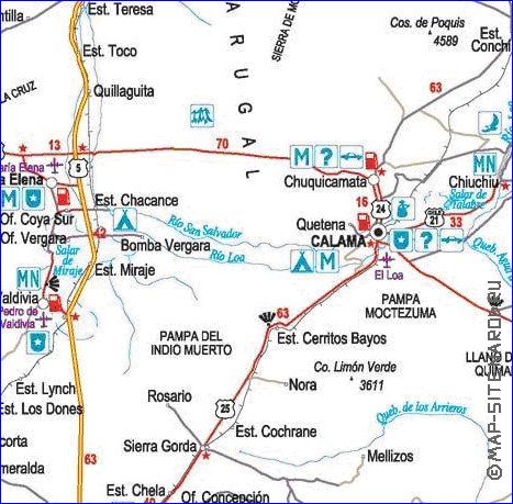 carte de  oblast Antofagasta